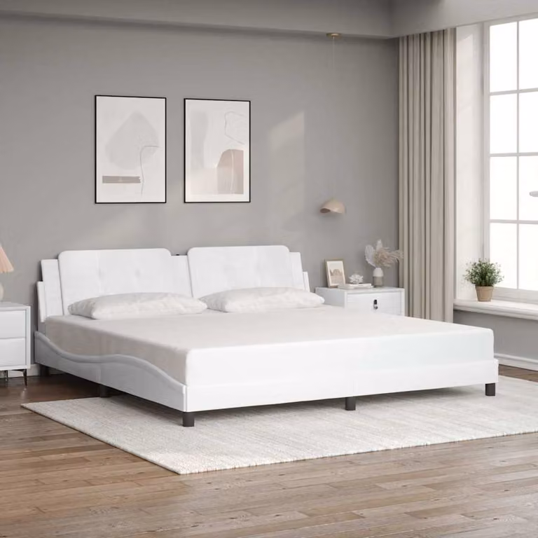 vidaXL Giroletto Zadar Bianco in Similpelle 200x200 cm