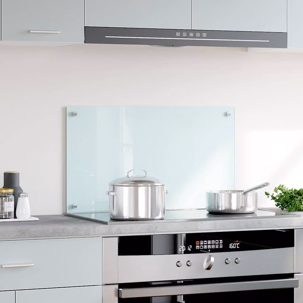 Paraschizzi per cucina vidaXL in vetro temperato colore bianco L: 70 cm, H: 40 cm