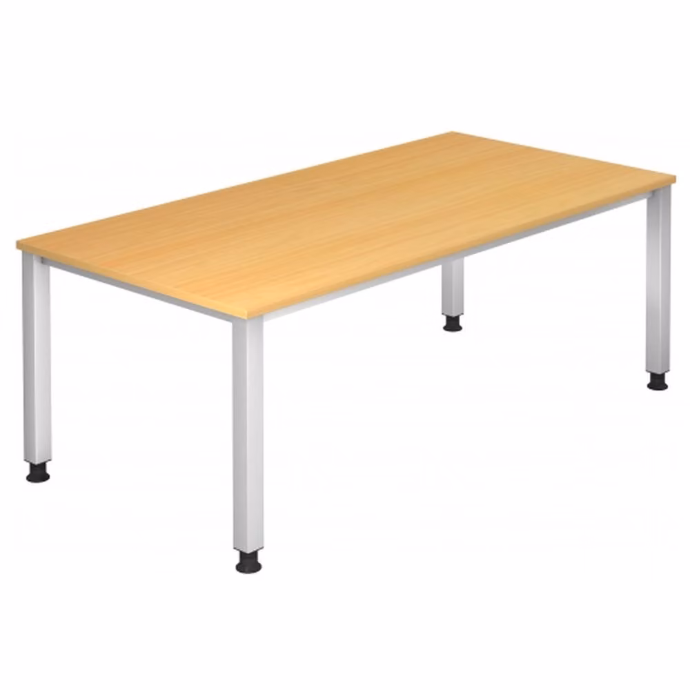 HAMMERBACHER QS2E höhenverstellbarer Schreibtisch buche rechteckig
