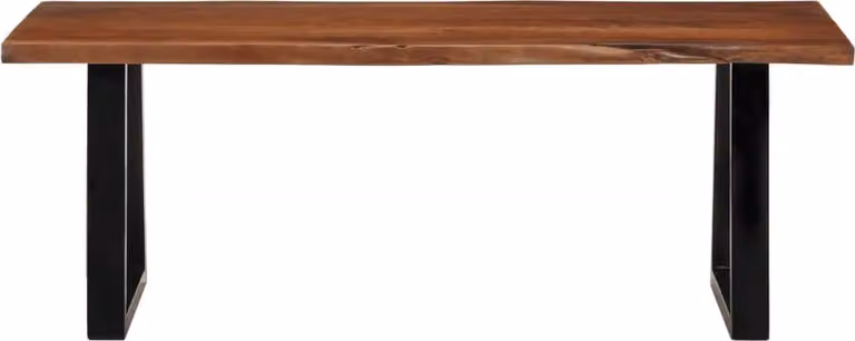 Tavolino marrone miele 110x55x40 cm in legno massiccio di acacia
