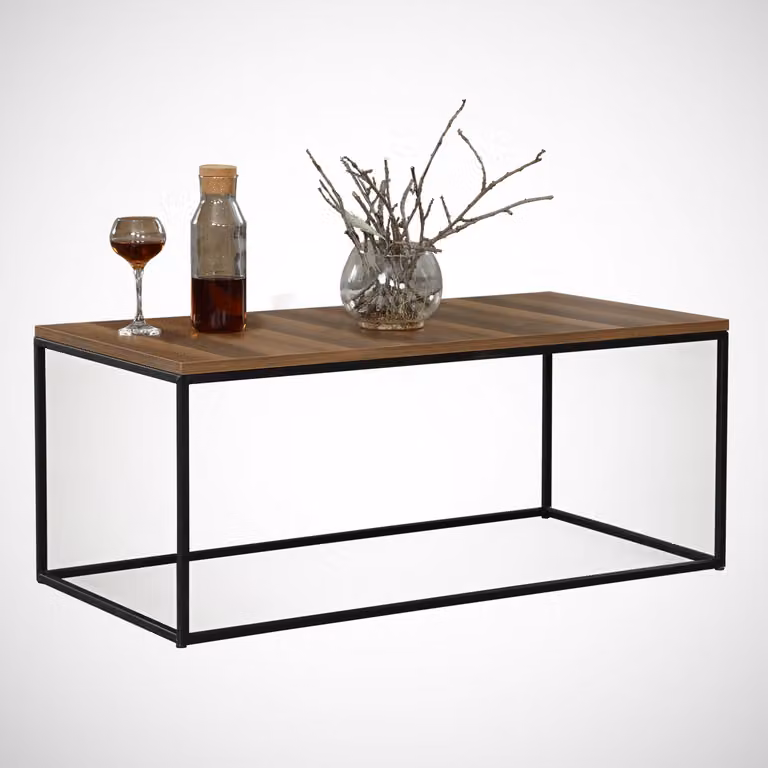 Skye Decor, Cosco - Walnut, tavolino, noce, 100% pannelli truciolari rivestiti in melamina, 95 x 55 x 43 cm