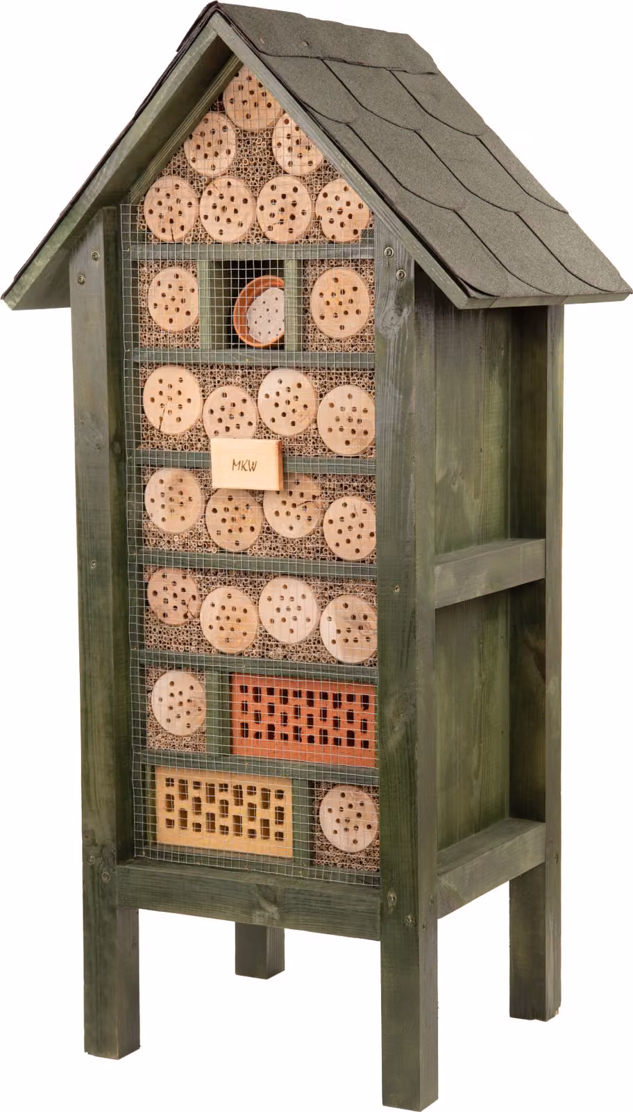 Hotel per insetti - Resistente alle intemperie - Enorme hotel per insetti misti aperto su entrambi i lati MKW No. 2 - Casa per insetti in legno massiccio di latifoglie e conifere