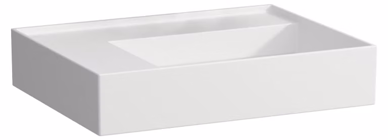LAUFEN Kartell lavabo à poser, tablette à gauche, sans trou pour robinet, sans trop-plein, 600x460mm, H8183357571121, H8183357571121