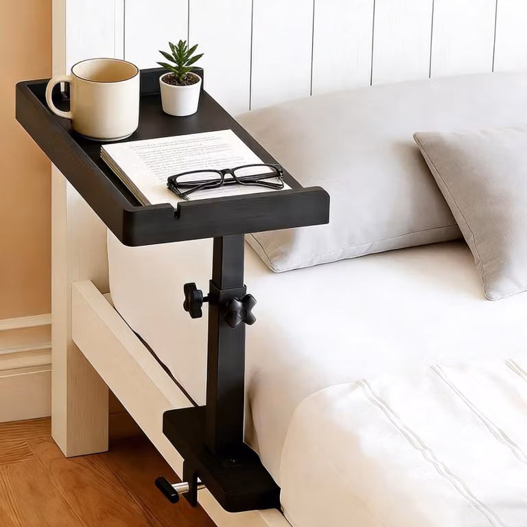 Omgoods - Tavolino sospeso per letto, con altezza regolabile
