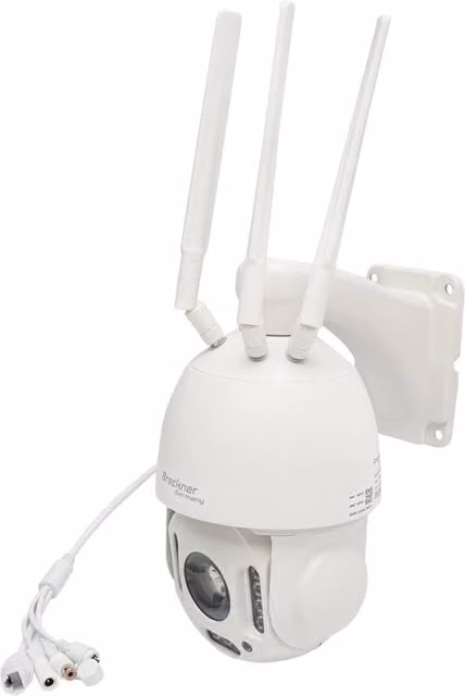 Telecamera di videosorveglianza WIFI 2.4G Breckner Germany 5M Ultra HD PTZ con sensore di movimento e rotazione IP66 Bianca