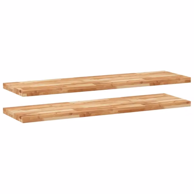 2 pz Mensole da Parete | Scaffali a Parete | Ripiano a parete 160x40x4 cm Legno Acacia Rifinito a Olio