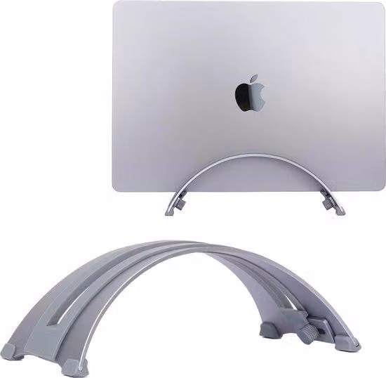 Supporto in alluminio per laptop da 17 pollici, design ventilato con cuscinetti antiscivolo in silicone