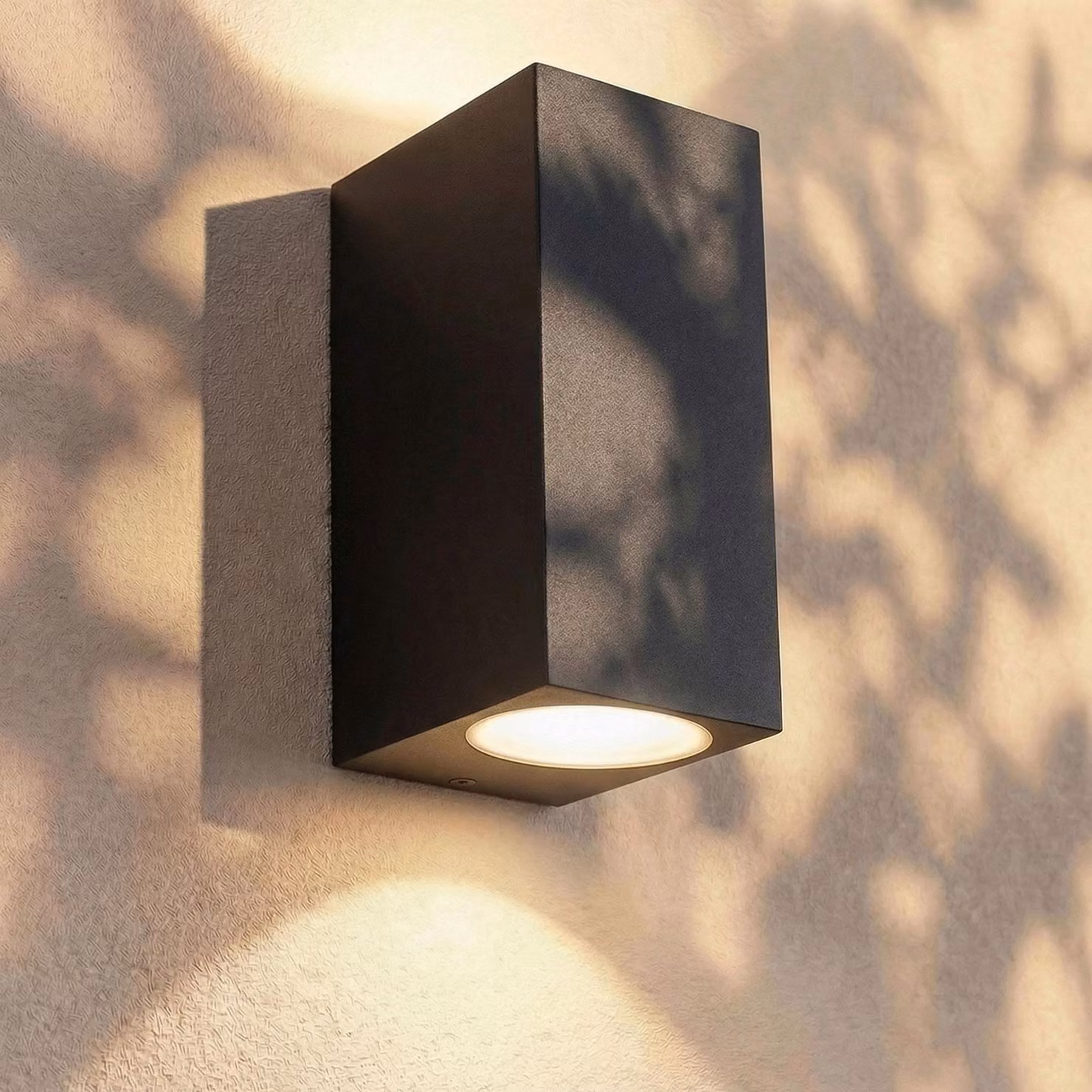 Lampada da esterno Maxkomfort 1268B1 nera IP54 up&down GU10 da parete
