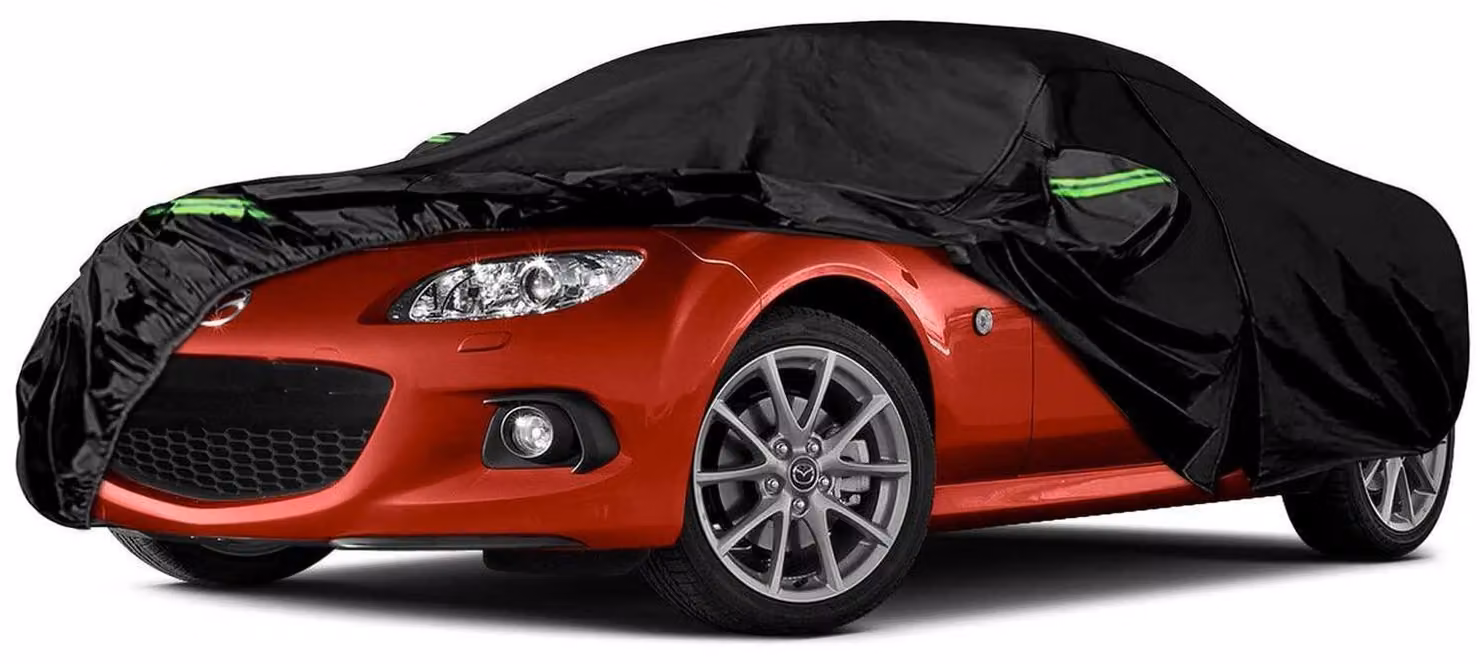 Copertura impermeabile per auto, compatibile con Mazda Miata MX-5 dal 1998 al 2025, a 6 strati, adatta a tutte le condizioni atmosferiche, con porta con cerniera