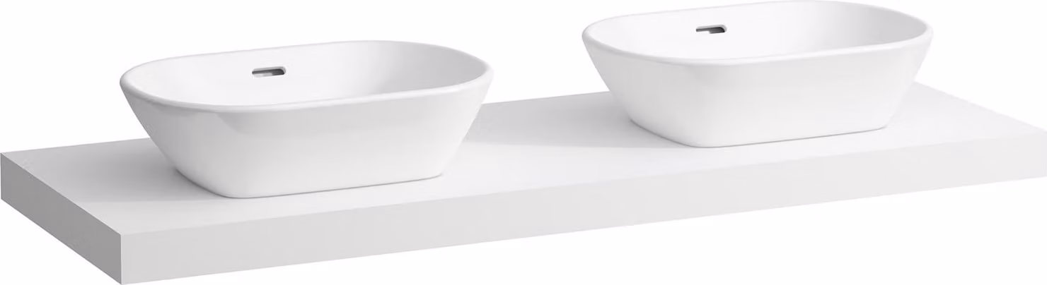 LAUFEN LANI Plan de toilette, découpe à gauche et à droite, 1370x495x65mm, H4046841122601, H4046841122601