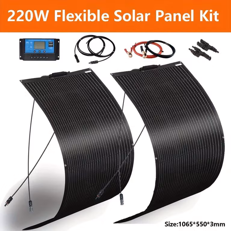 Kit di pannelli solari flessibili - Pannelli solari flessibili - Pannelli solari leggeri - Sistema di energia solare