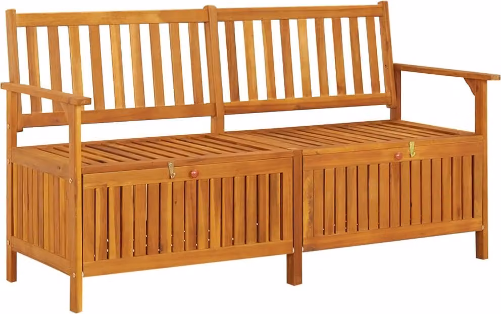 Panca a cassapanca 148 cm in legno massiccio di acacia