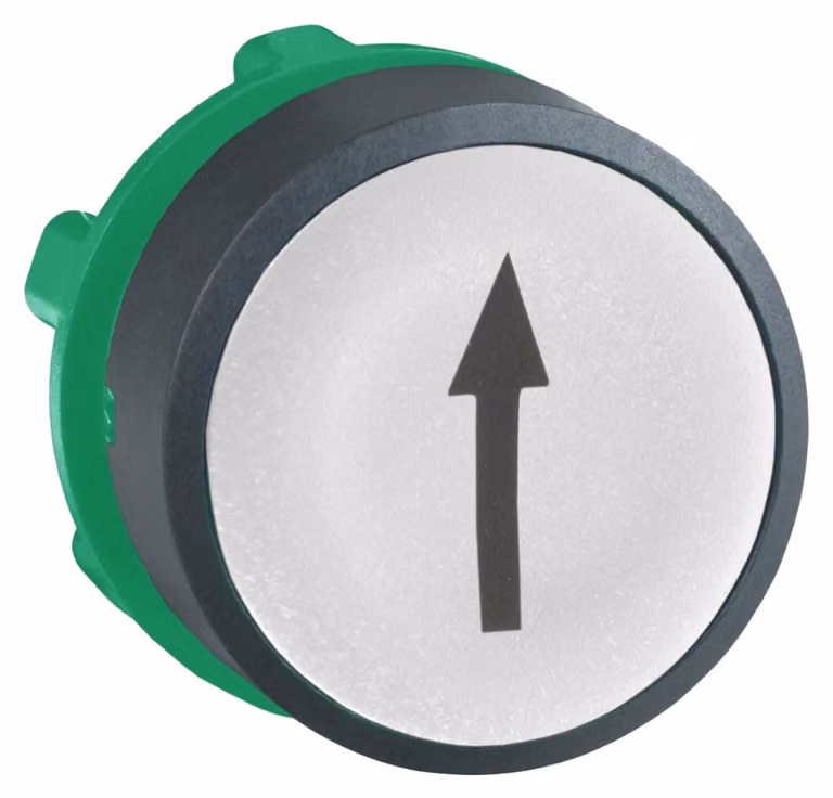 Pulsante piatto, ws, freccia in alto - Controllore a pulsante bianco IP66 ZB5AA334