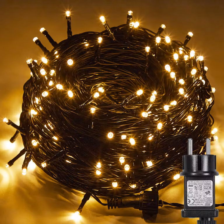 20M 200 LED luci fiabesche 8 modalità di luce Luci di Natale impermeabili con timer e funzione di memoria Decorazione da giardino per feste indoor