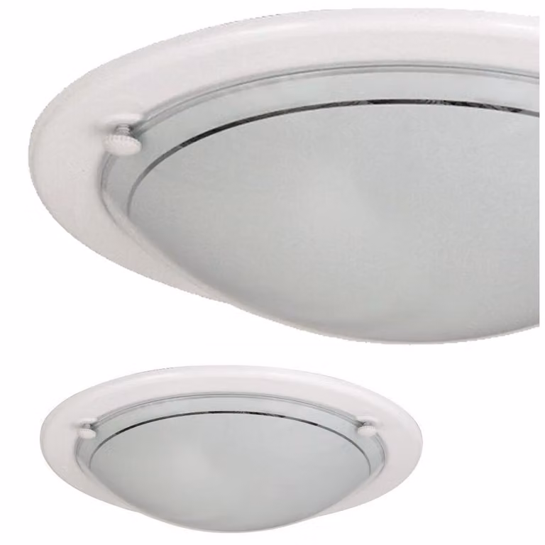 Plafond in vetro 28,5 cm E27 1x60W bianco rotondo Ufo 5101 Rabalux