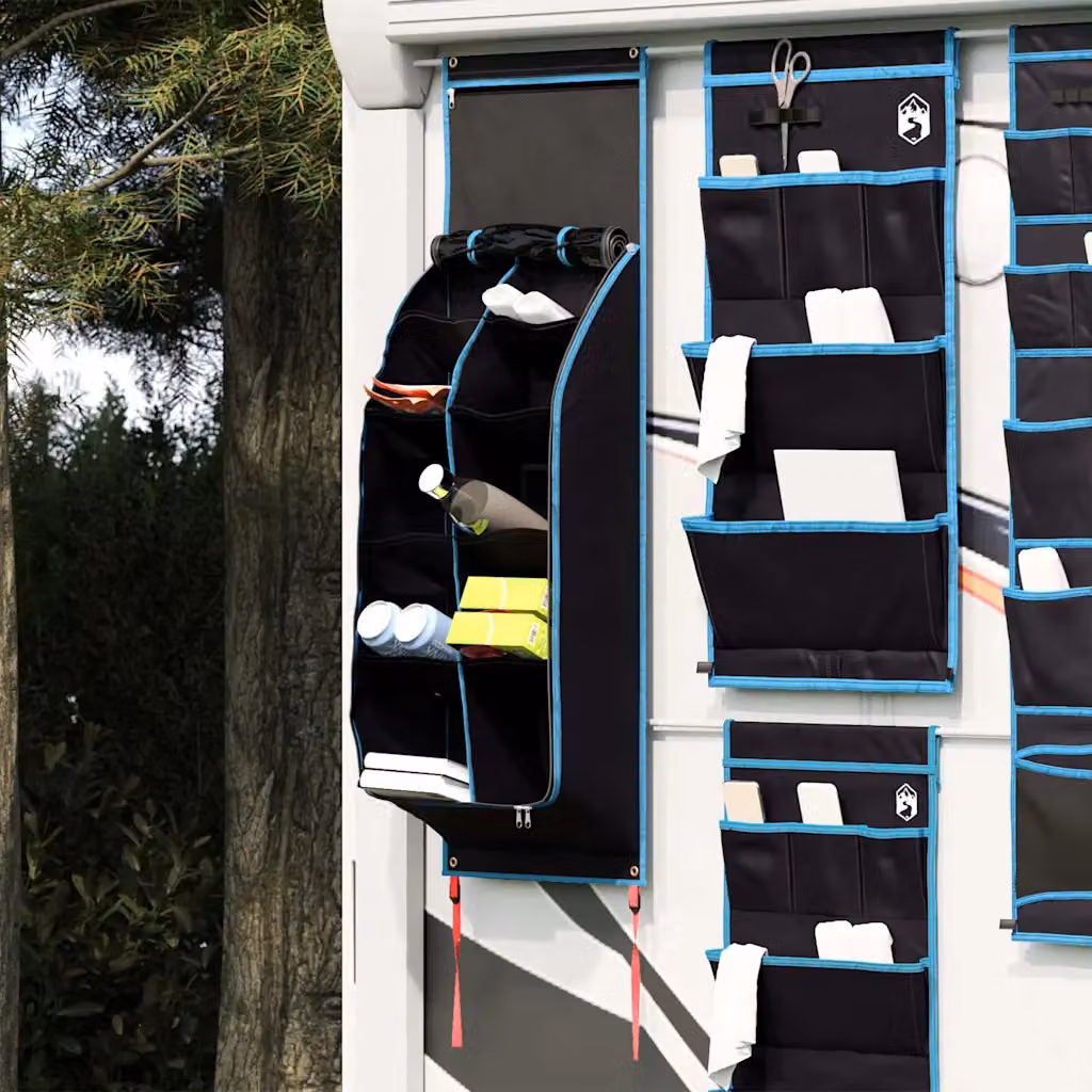 Sacchetto per stoccaggio vidaXL in tessuto Oxford, nero e blu, L 140 cm x P 40 cm