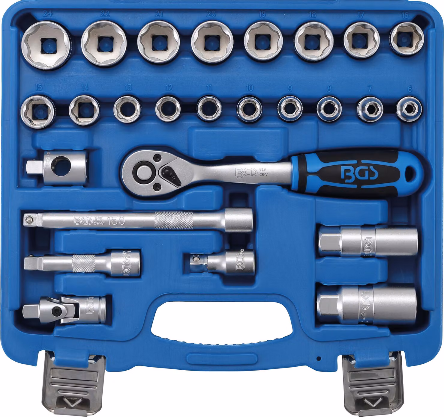 BGS Set di chiavi a bussola per alberi 10 mm (3/8") 26 pezzi - 2227