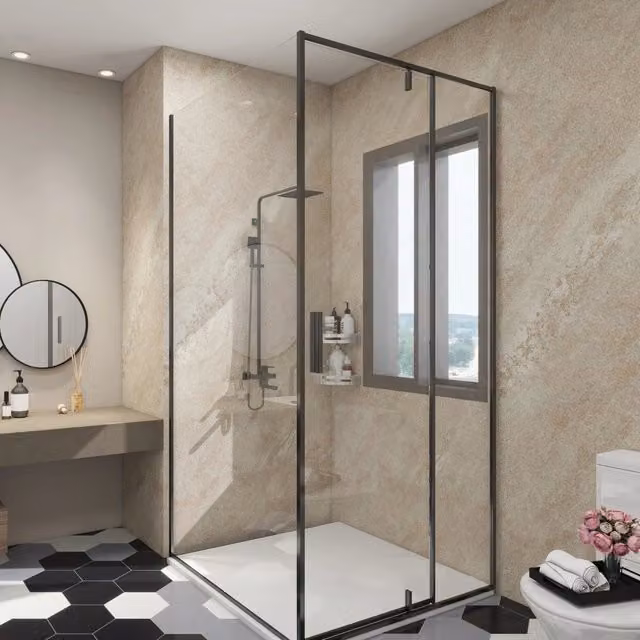 Set di 8 Pannelli Decorativi in PVC neu.haus Effetto Pietra Beige per Parete Autoadesivi