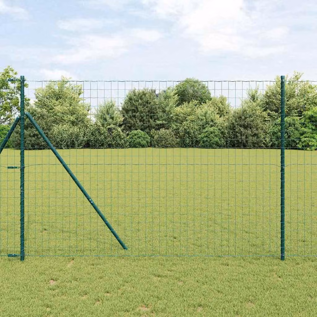 Maison Exclusive - Recinzione con Posto Verde 1,6 x 10 m Acciaio e PVC