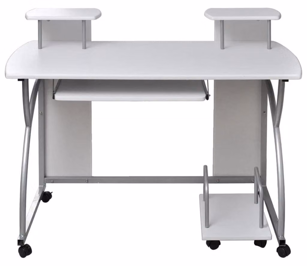 Solidchoice - Scrivania per computer con cassetto estraibile per la tastiera e ruote