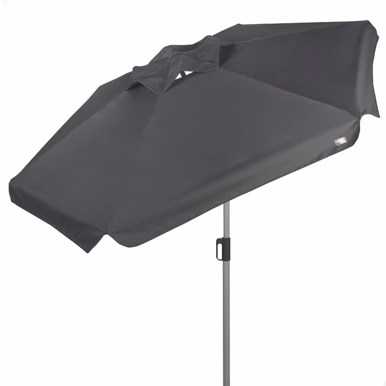 Ombrellone da giardino, diametro 220 cm, esagonale, colore antracite, palo in acciaio, inclinabile, ideale per l'uso in giardino