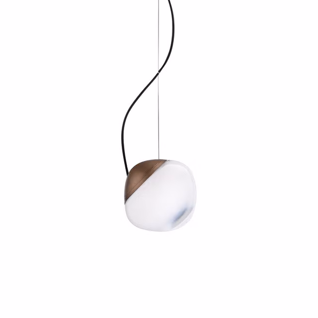 Lampada a sospensione Vistosi Pure in vetro e metallo con LED dimmabile e regolabile