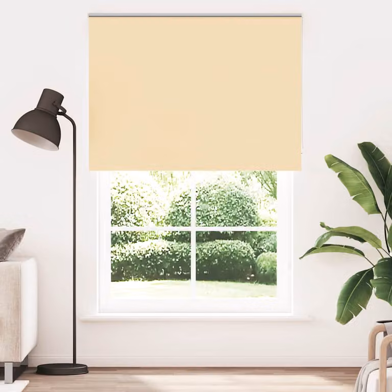 Tenda a Rullo Oscurante vidaXL in Poliestere, Colore Beige, L: 165 cm, H: 210 cm