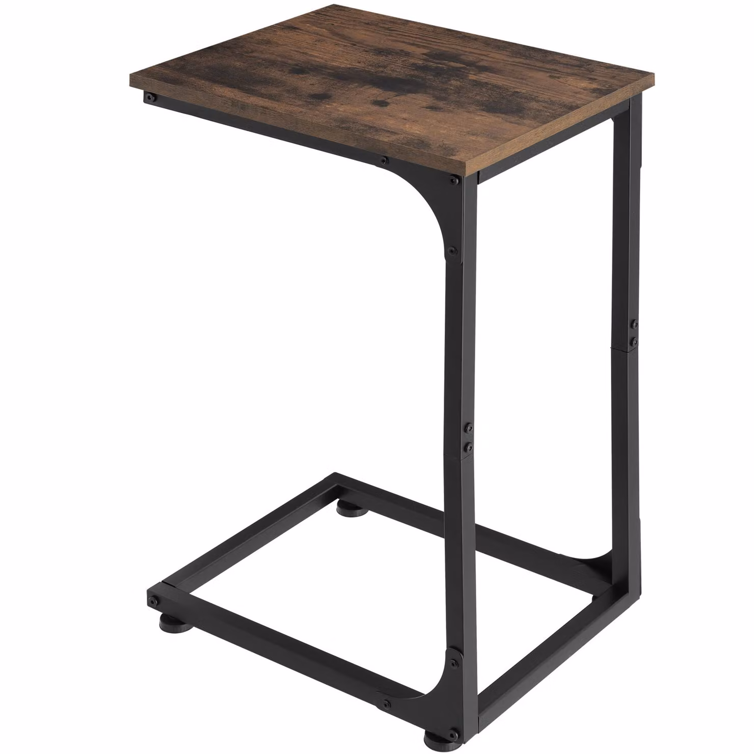 Tavolino rettangolare tectake in stile industriale marrone con altezza regolabile e ruote L/P/H: 40 x 30 x 63 cm – 3