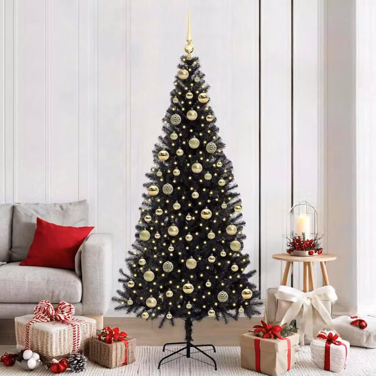 Maison Exclusive - Albero di Natale nero, 210 cm, in PVC