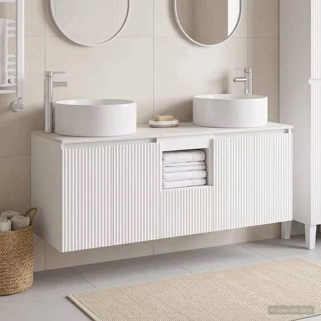 Set di Armadi da Bagno 3 pz Bianco 49,5 x 44,5 x 65,5 cm 3405737