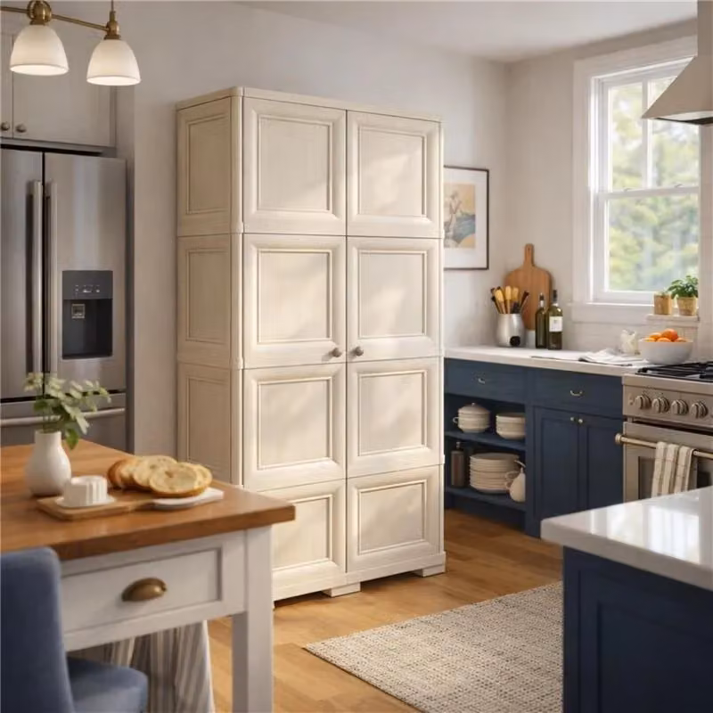 Armadio 4 Moduli Angora Tontarelli Bianco con Ripiani e Vani Aperti L: 79 cm, P: 43 cm, H: 164 cm – 2