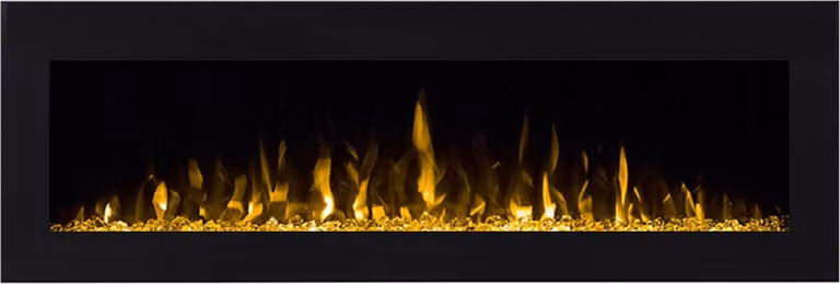 CHEMIN'ARTE - Caminetto elettrico da parete Volcano 3XL 150 cm con effetto fiamme LED, riscaldamento programmabile, telecomando