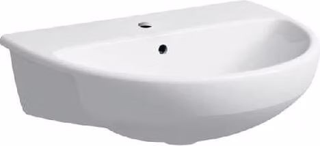 Geberit Selnova - Lavamano 550x440 mm, con 1 foro per rubinetto, con troppopieno, bianco 500.311.01.7