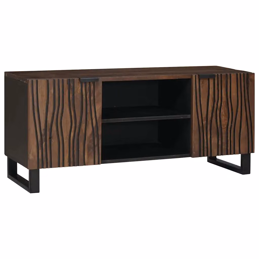 Unità TV moderna vidaXL in legno ingegnerizzato color noce, L 105 x P 33 x H 46 cm