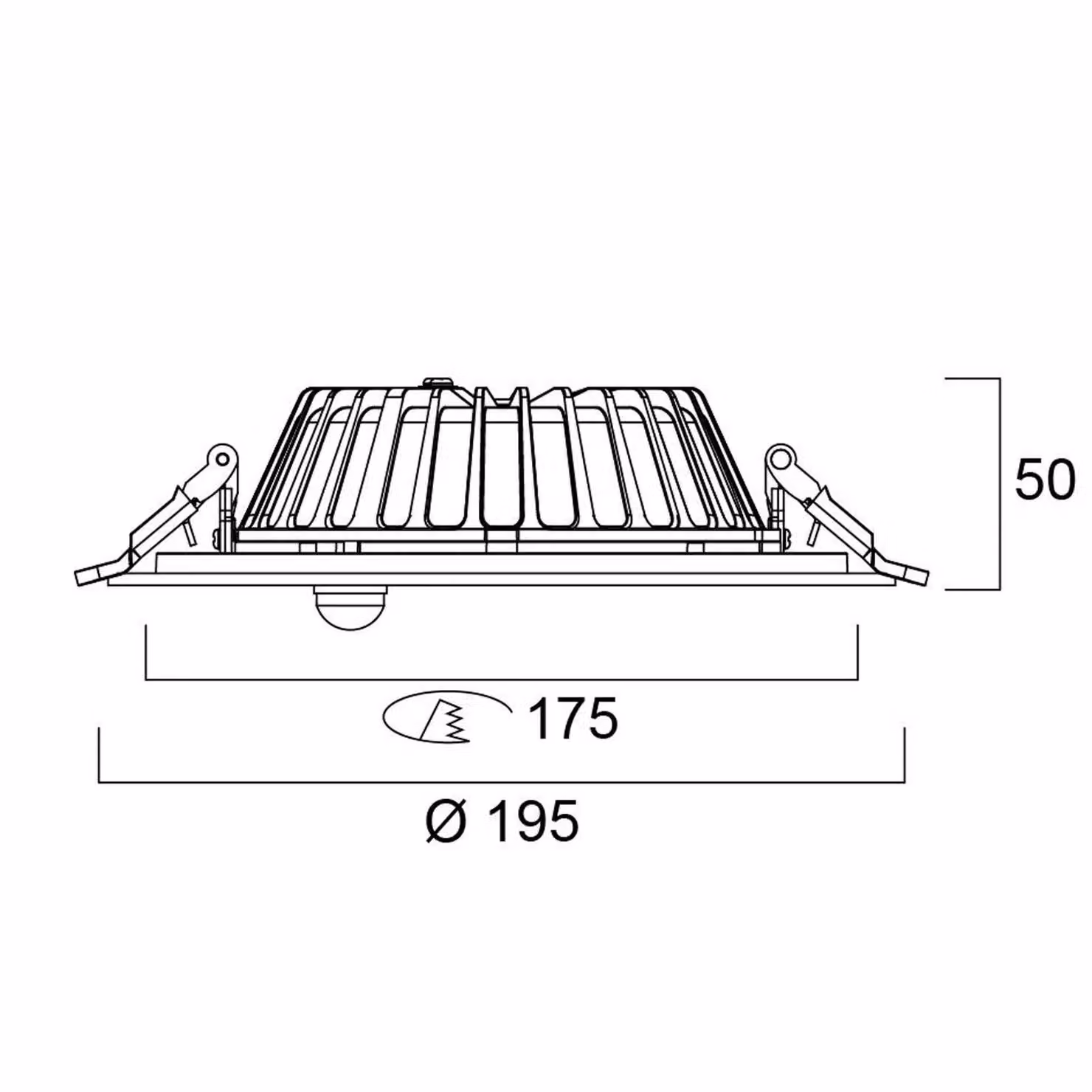 Sylvania Faretto a LED Insaver Slim, IP44, Ø 17,5 cm, sensore Slim, Bianco / Opale, Studio / Ufficio, Alluminio, Downlight