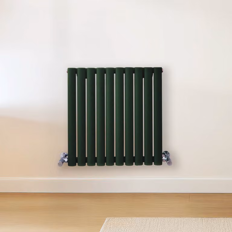 Radiatore di Design Orizzontale Verde (Evergreen) - 600mm x 590mm - Pannello Doppio  - Revive