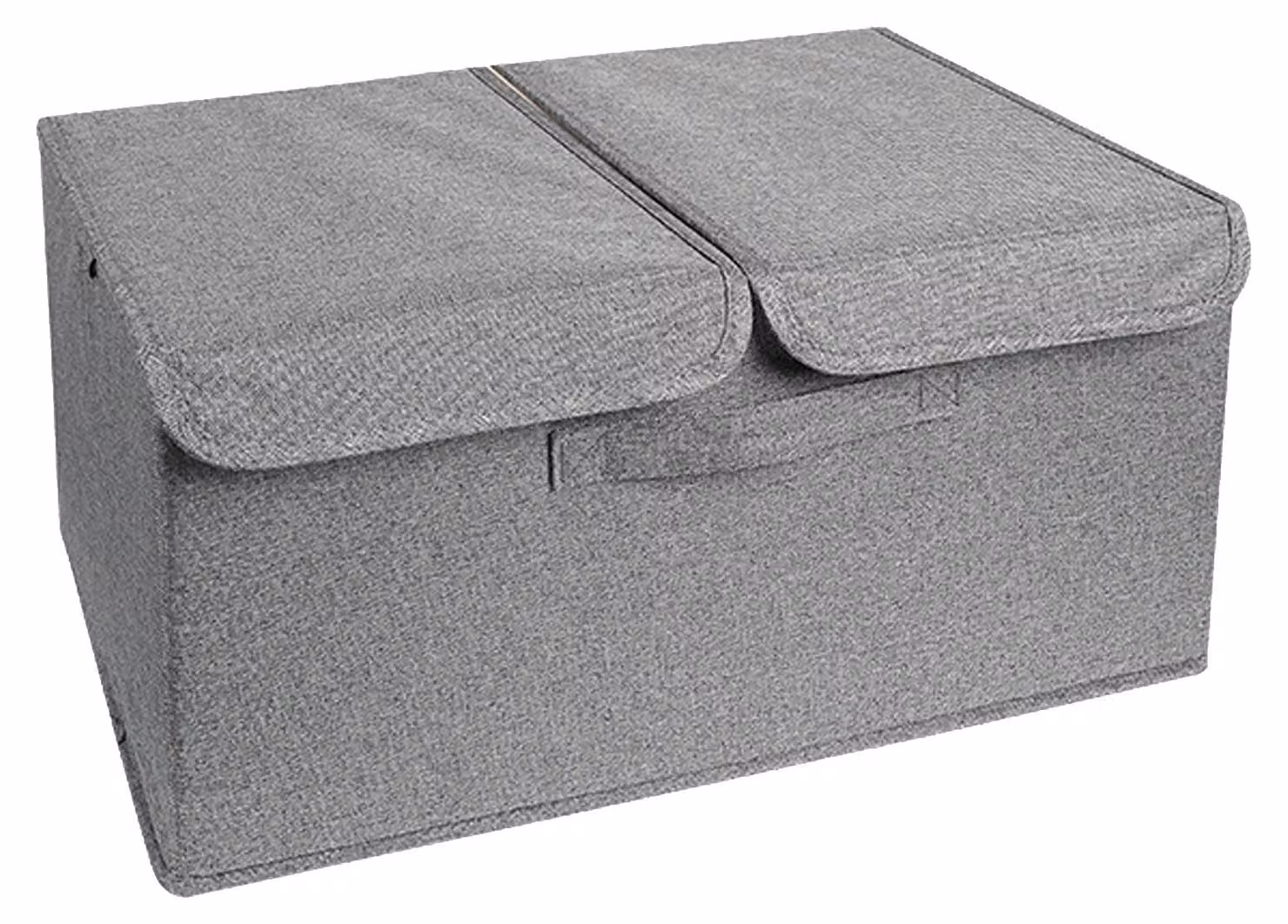 Organizer per biancheria intima e calzini con doppio coperchio, custodia pieghevole e spessa per reggiseni, cravatte, asciugamani, grigio scuro