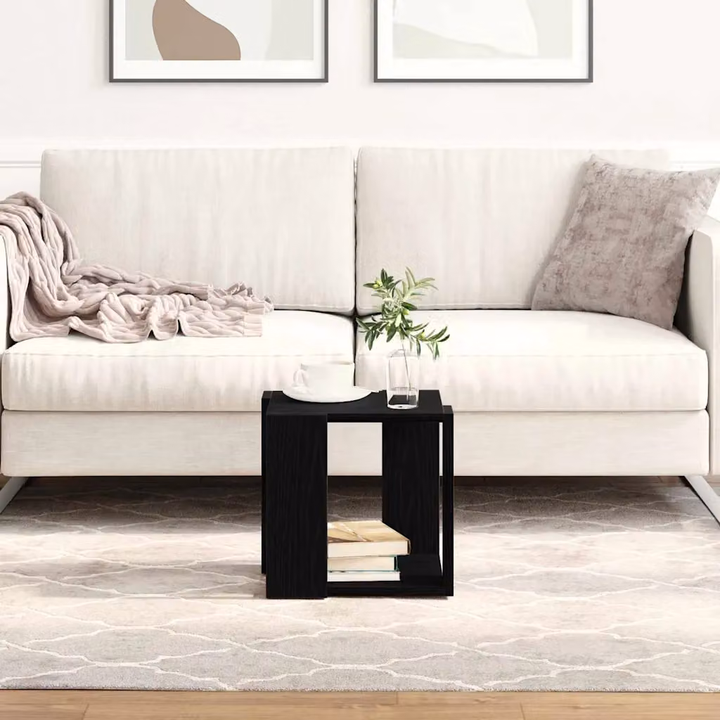 vidaXL Tavolino da salotto moderno nero L/P/H: 32 x 32 x 30 cm