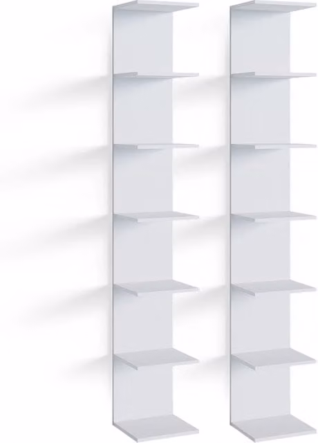 Set di 2 mensole Paolo Bianco bianche Vicco L: 28 cm, H: 190 cm