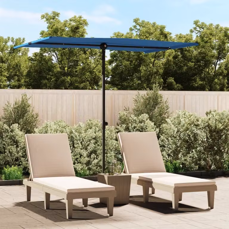 Maison Exclusive - Ombrellone con palo in alluminio, dimensioni 2x1,5 metri, colore azzurro