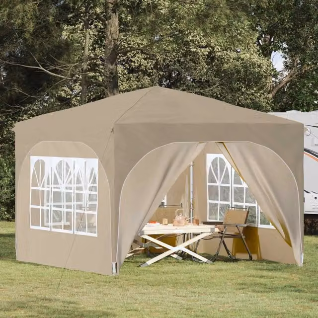 Tenda per feste a pop-up 290 x 290 x 245 cm Crema 42019867