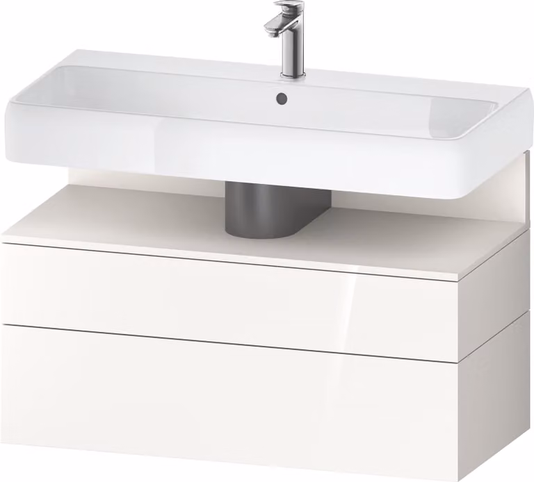 Duravit Collection One Meuble sous-lavabo, 1 tiroir et 1 coulissant, 990x470x590mm, en niche blanc supermatt, QA4395084220010, QA4395084220010