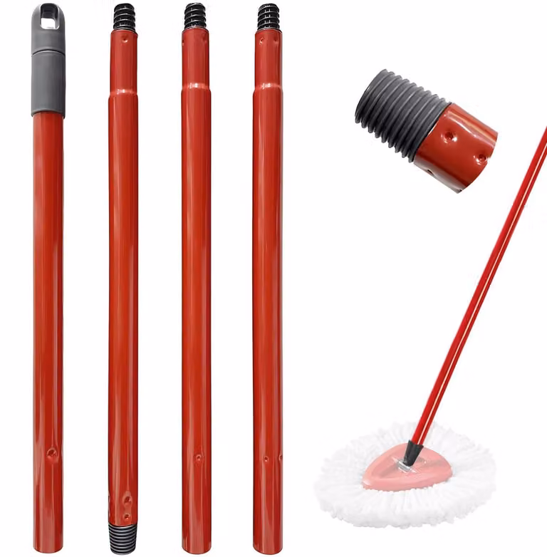 Manico per mocio in acciaio inossidabile, composto da 4 parti, regolabile, compatibile con i modelli Turbo ed EasyWring
