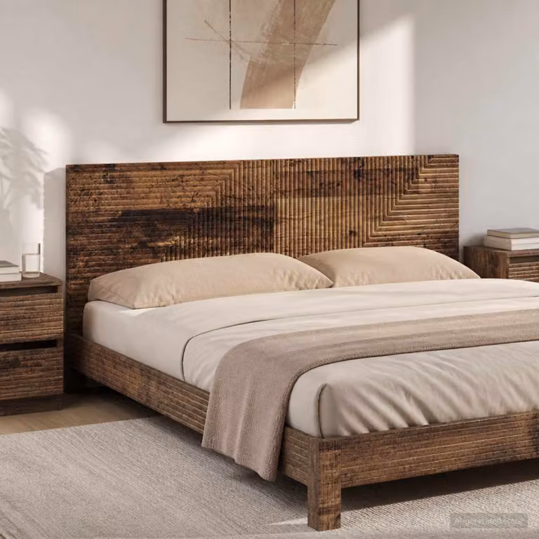vidaXL Testiera da Muro HAARLEM in Legno Ingegnerizzato Marrone con Ripiano Integrato L: 140 cm, H: 50 cm, P: 12,15 cm