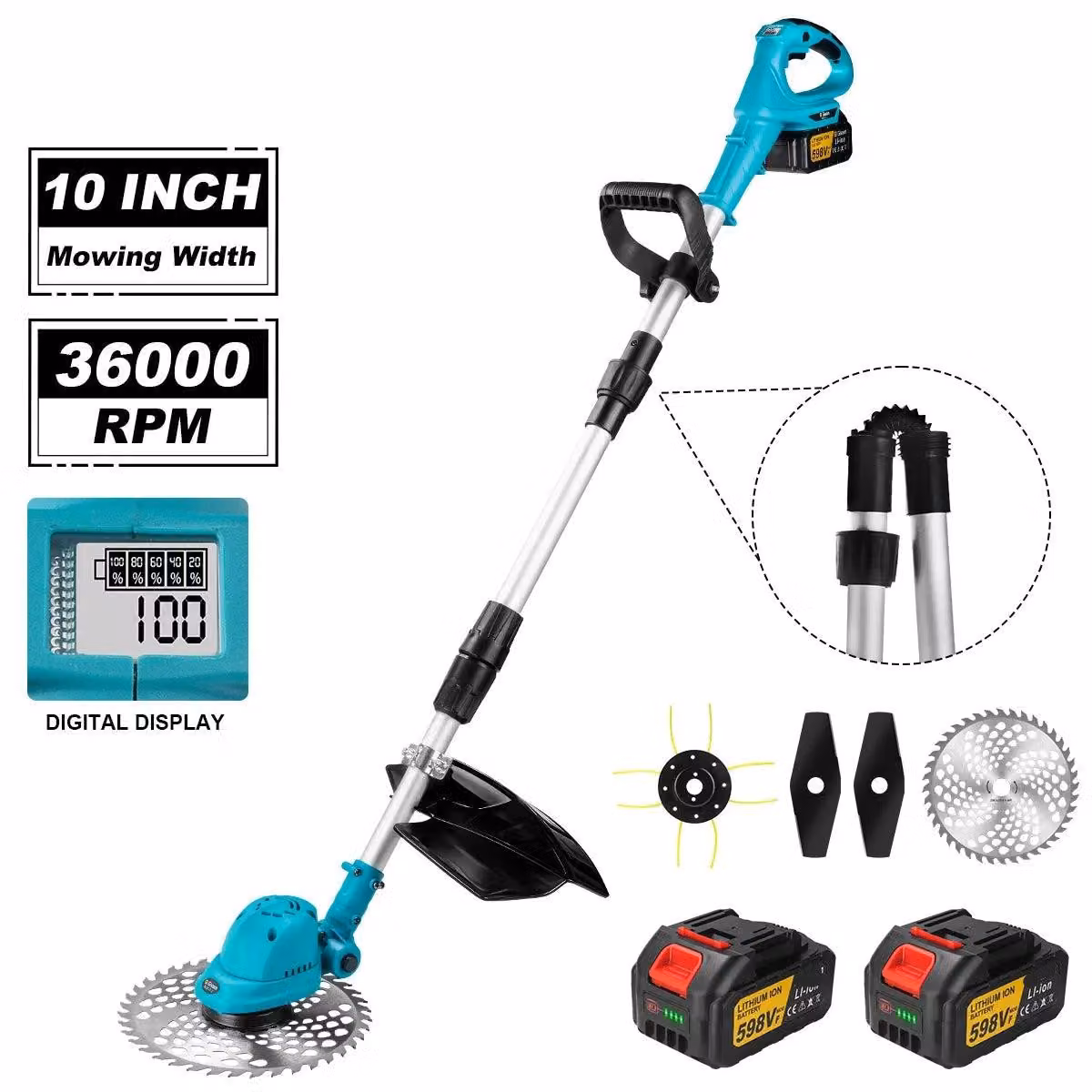 Tagliaerba - Tagliaerba elettrici - Trimmer per erba - Trimmer per prato - con motore brushless ad alta potenza
