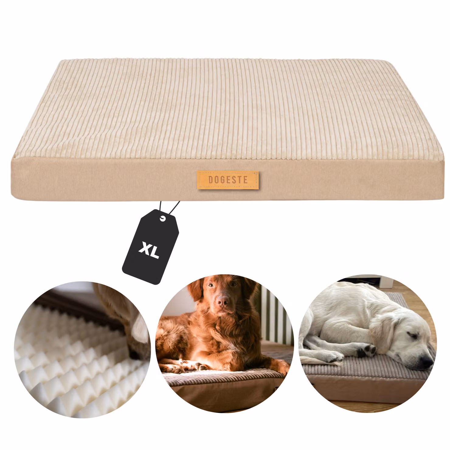 Cuccia ortopedica per cani, taglia XL, con materasso delicato per le articolazioni e rivestimento lavabile
