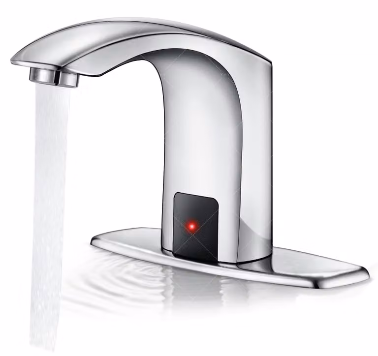 Rubinetto per lavabo a infrarossi, altezza 59 cm, in ottone cromato, attacco G1/2, con sensore