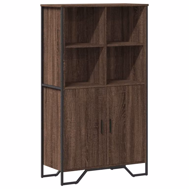 Credenza Rovere Marrone 79,5x35,5x137,5 cm in Legno Multistrato