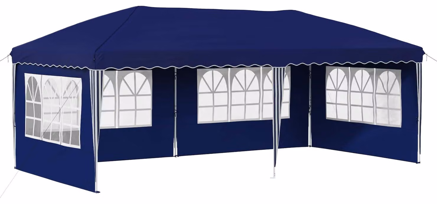 Tenda per feste a pop-up 575 x 289 x 245 cm Blu