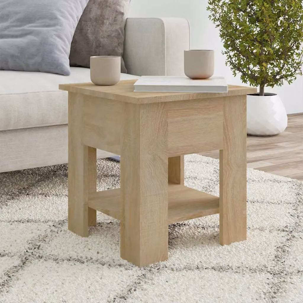 vidaXL Tavolino da Salotto Moderno in Legno Rovere, L/P/H: 40 x 40 x 42 cm